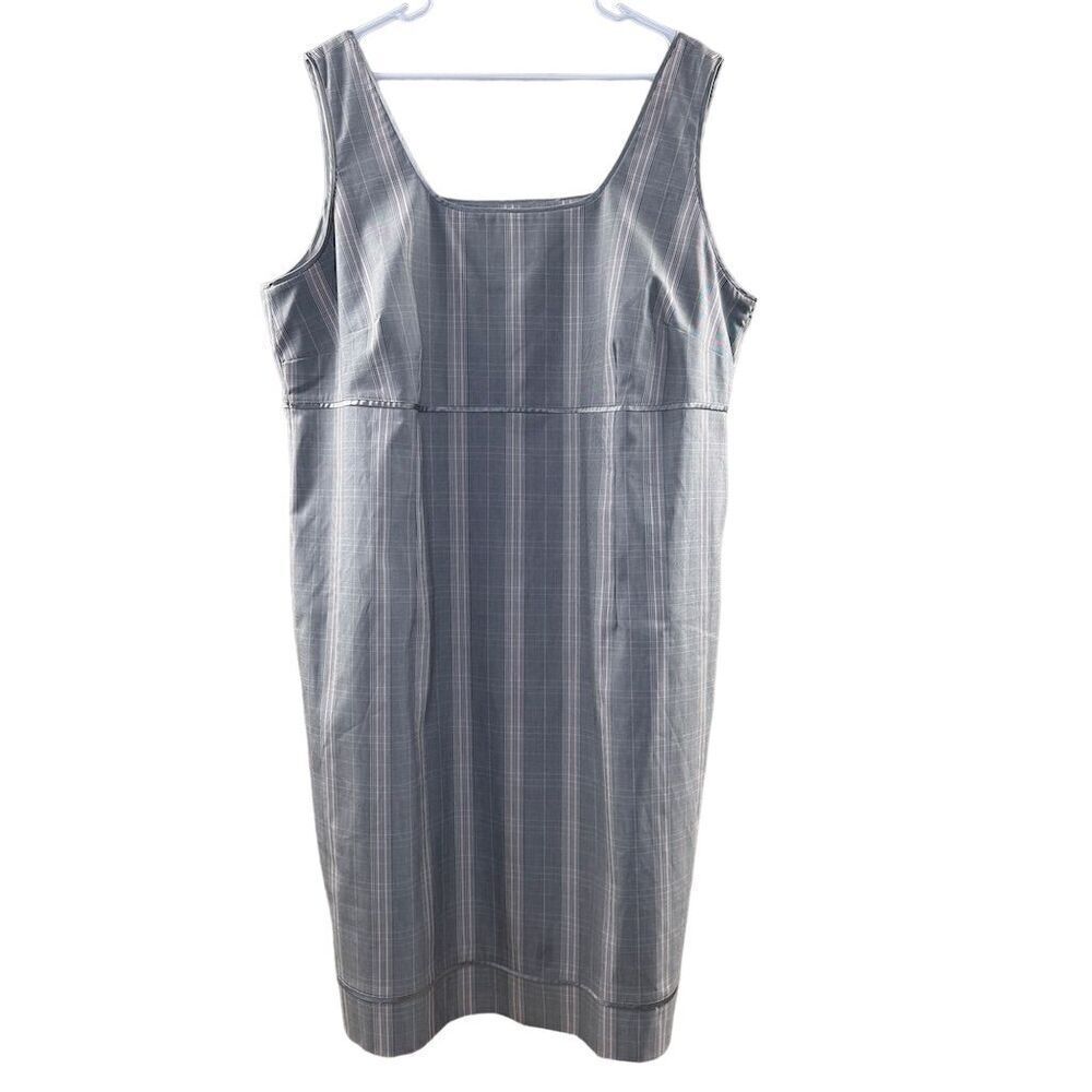 Adrienne Vittadini Women's Plus Size 20 Plaid Knee Length Dress